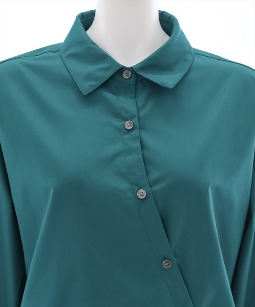 clear（クリア）の「裾リボンショート丈シャツ（シャツ/ブラウス・レディース・ブラック/オフホワイト/ブルー・F）」の8枚目の写真