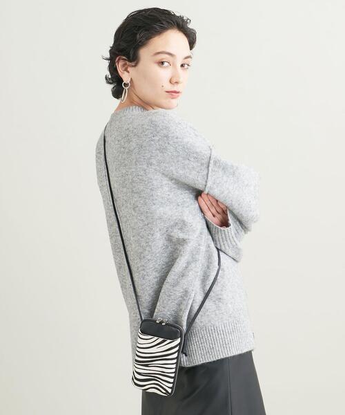 BEAUTY&YOUTH UNITED ARROWS（ビューティーアンドユースユナイテッドアローズ）の「ヘアオンレザー ジップスリム ウォレットショルダー（財布・レディース・ブラック/ブラウン・FREE）」の7枚目の写真