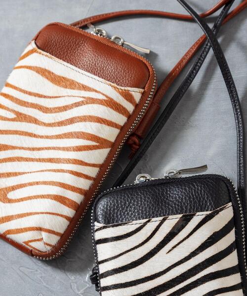 BEAUTY&YOUTH UNITED ARROWS（ビューティーアンドユースユナイテッドアローズ）の「ヘアオンレザー ジップスリム ウォレットショルダー（財布・レディース・ブラック/ブラウン・FREE）」の17枚目の写真