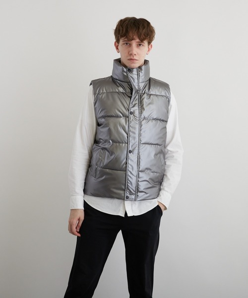 VIBGYOR(ヴィブジョー)の「シレー加工中綿ベスト(BEY)(ベスト・メンズ・シルバー/ブラック・MEDIUM/LARGE)」の21枚目の写真