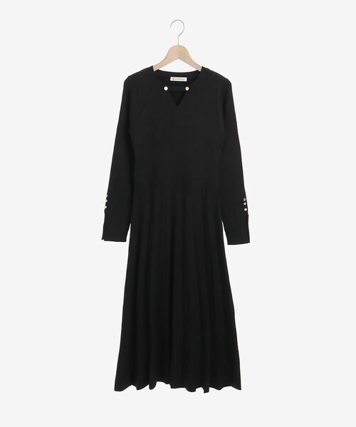 MAJESTIC LEGON（マジェスティックレゴン）の「フロントボタンニットワンピース（ワンピース・レディース・ブラック/ブラウン/アイボリー・MEDIUM）」の20枚目の写真