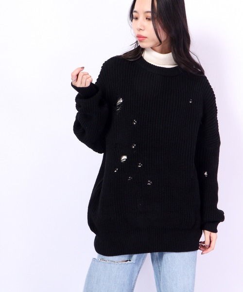 FUNALIVE(ファンアライブ)の「Sunsweet クルーネックダメージニット(ニット/セーター・メンズ・ホワイト/ブラック・L/XL)」の20枚目の写真