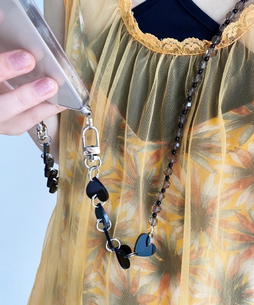 Casselini(キャセリーニ)の「Casselini(キャセリーニ)アクリルハート・フラワーモバイルショルダー(スマホグッズ・レディース・ブラック/クリア/ホワイト/レッド・FREE)」の17枚目の写真