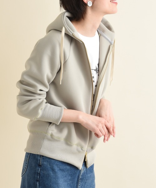 CYNICAL ダンボール ジップパーカー 310-95501/410-95502 シニカル 洗える 軽い 伸縮性 スタイルアップ スッキリ キレイ目 大人カジュアル スポーティ 春秋 Cynical CYNICAL ダンボール ジップパーカー 310-95501/410