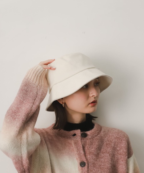 SENSE OF PLACE by URBAN RESEARCH（センスオブプレイスバイアーバンリサーチ）の「コットンツイルリボンバケットハット（ハット・レディース・アイボリー/ブラック・ONE）」の14枚目の写真