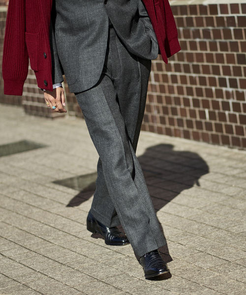 EDIFICE(エディフィス)の「【avancer / アボンシェル】シェットランドウール パンツ(その他パンツ・メンズ・チャコールグレー/ブラック系その他/キャメル・44/46/48)」の2枚目の写真