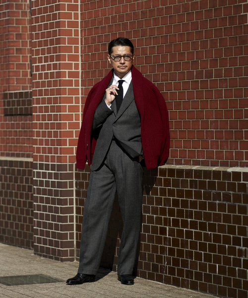 EDIFICE(エディフィス)の「【avancer / アボンシェル】シェットランドウール パンツ(その他パンツ・メンズ・チャコールグレー/ブラック系その他/キャメル・44/46/48)」の4枚目の写真