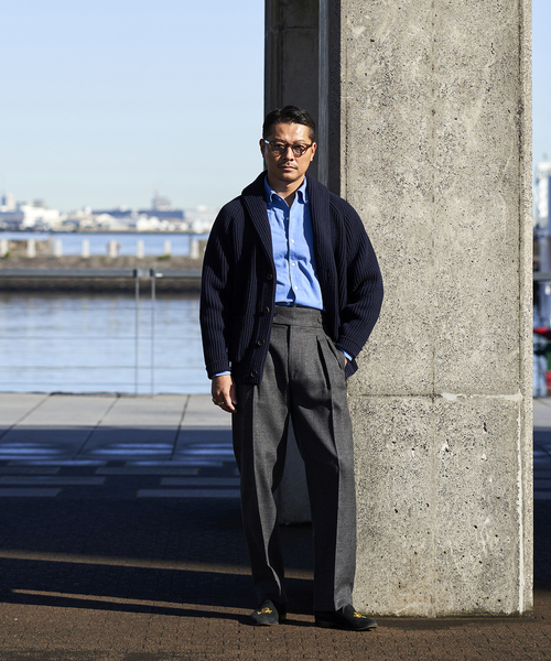 EDIFICE(エディフィス)の「【avancer / アボンシェル】シェットランドウール パンツ(その他パンツ・メンズ・チャコールグレー/ブラック系その他/キャメル・44/46/48)」の7枚目の写真