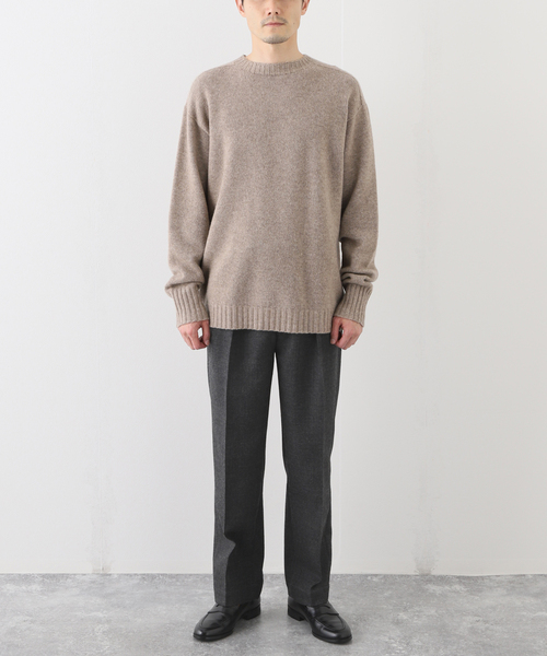 EDIFICE(エディフィス)の「【avancer / アボンシェル】シェットランドウール パンツ(その他パンツ・メンズ・チャコールグレー/ブラック系その他/キャメル・44/46/48)」の14枚目の写真