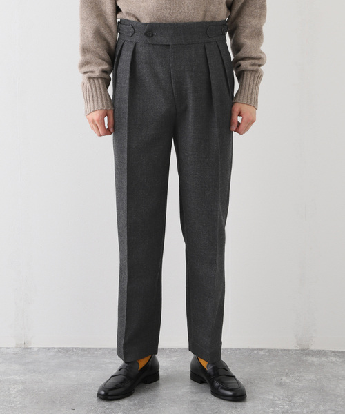 EDIFICE(エディフィス)の「【avancer / アボンシェル】シェットランドウール パンツ(その他パンツ・メンズ・チャコールグレー/ブラック系その他/キャメル・44/46/48)」の15枚目の写真