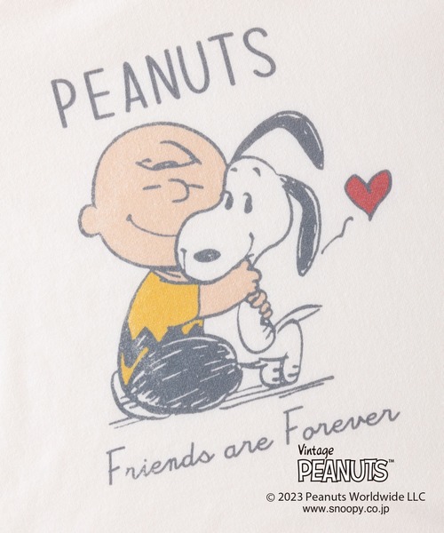 Vintage PEANUTS(ビンテージピーナッツ)の「PEANUTS/スヌーピーコラボ 長袖Tシャツ(100~130)(Tシャツ/カットソー・キッズ・チャコールグレー/オフホワイト・110cm/100cm/120cm/130cm)」の6枚目の写真