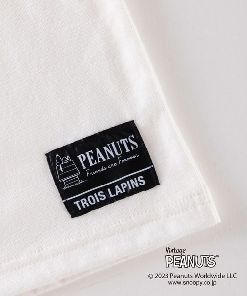 Vintage PEANUTS(ビンテージピーナッツ)の「PEANUTS/スヌーピーコラボ 長袖Tシャツ(100~130)(Tシャツ/カットソー・キッズ・チャコールグレー/オフホワイト・110cm/100cm/120cm/130cm)」の7枚目の写真
