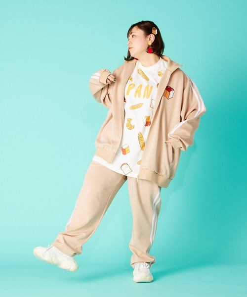 PUNYUS（プニュズ）の「フードジャージパンツ(SABA・PAN）（その他パンツ・レディース・ベージュ/ネイビー・1/2/3/4）」の13枚目の写真