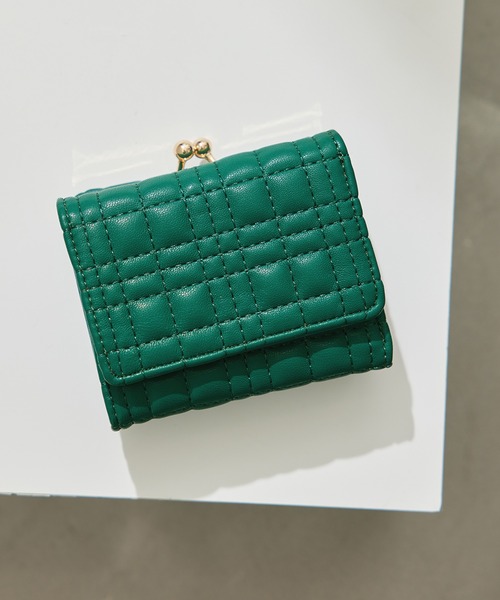 ROPE' PICNIC(ロペピクニック)の「がま口キルティング三つ折りミニウォレット(財布・レディース・ブラック/グリーン/ベージュ系その他2/ピンク系その他2・FREE)」の4枚目の写真