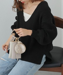 COLONY 2139 | 深V畦ニットプルオーバー(ニット/セーター)