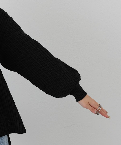 COLONY 2139(コロニートゥーワンスリーナイン)の「深V畦ニットプルオーバー(ニット/セーター・レディース・ピンク/オフホワイト/ブルー/ブラック・FREE)」の7枚目の写真
