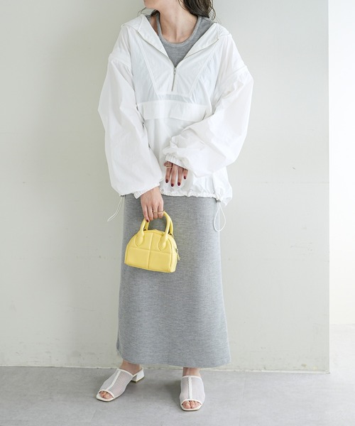 DISCOAT（ディスコート）の「≪新色追加！≫【2WAY】アノラックパーカー（パーカー・レディース・ブラック/オフホワイト/ピンク/ベージュ/ミント/ライトグレー・FREE）」の7枚目の写真