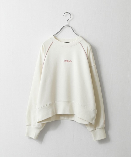 FILA(フィラ)の「【FILA】 ワンポイント ロゴ 刺繍 オーバーサイズ 裏毛 スウェット トレーナー(スウェット・レディース・アイボリー/ピンクベージュ/スミクロ・MEDIUM/LARGE)」の14枚目の写真