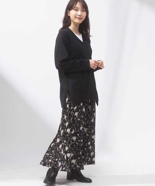 AnNet(アネット)の「サイドスリット Vネック カーディガン(カーディガン/ボレロ・レディース・ピンク/ブラック/イエロー・LL/3L/5L/4L)」の16枚目の写真