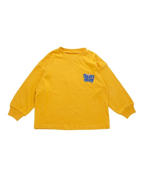 Ocean&Ground（オーシャン&グラウンド）の「プレイフルロゴロンT(80～140cm)（Tシャツ/カットソー・キッズ・イエロー/サンドベージュ/エメラルド/ブラック・110/130/80/100/120/140/95/90）」の15枚目の写真