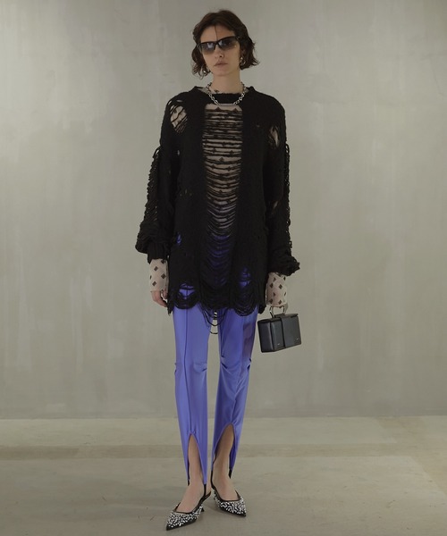 PRANK PROJECT（プランクプロジェクト）の「ジャージートレンカ/Jersey Stirrup Pants（その他パンツ・レディース・チャコールグレー/パープル・FREE）」の11枚目の写真