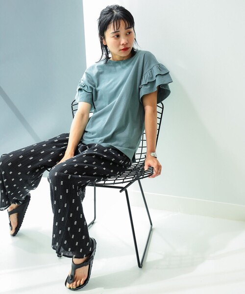 B:MING by BEAMS（ビーミングバイビームス）の「B:MING by BEAMS / 袖 フリル プルオーバー（Tシャツ/カットソー・レディース・アイボリー系/ミント/ピンク系その他/ブラック/グリーン系その他/オレンジ系その他・FREE）」の15枚目の写真