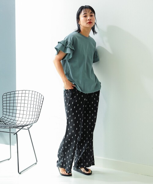 B:MING by BEAMS（ビーミングバイビームス）の「B:MING by BEAMS / 袖 フリル プルオーバー（Tシャツ/カットソー・レディース・アイボリー系/ミント/ピンク系その他/ブラック/グリーン系その他/オレンジ系その他・FREE）」の18枚目の写真