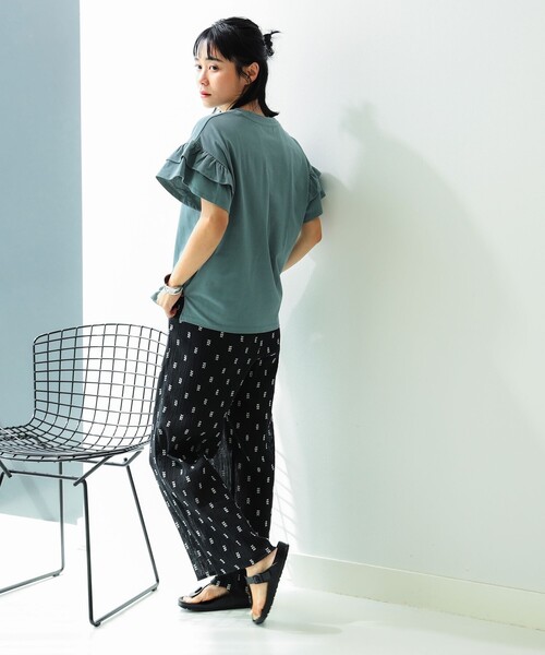 B:MING by BEAMS（ビーミングバイビームス）の「B:MING by BEAMS / 袖 フリル プルオーバー（Tシャツ/カットソー・レディース・アイボリー系/ミント/ピンク系その他/ブラック/グリーン系その他/オレンジ系その他・FREE）」の13枚目の写真