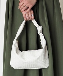 Riberry | 結び目デザイン編み込み風ハンドバッグ(ハンドバッグ)