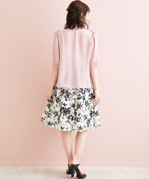 marun（マルン）の「＜大きいサイズ＞ ボータイリボンブラウス marun（シャツ/ブラウス・レディース・ネイビー/ピンク・L/LL/3L/4L/5L）」の20枚目の写真