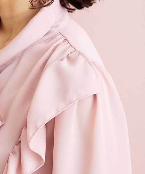 marun（マルン）の「＜大きいサイズ＞ ボータイリボンブラウス marun（シャツ/ブラウス・レディース・ネイビー/ピンク・L/LL/3L/4L/5L）」の12枚目の写真