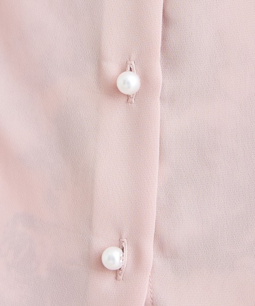 marun（マルン）の「＜大きいサイズ＞ ボータイリボンブラウス marun（シャツ/ブラウス・レディース・ネイビー/ピンク・L/LL/3L/4L/5L）」の14枚目の写真