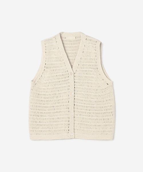 NITTO(ニット)/ベスト/ホワイト Bshop（ビショップ）の「NITTO | ハンドニットベスト WOMEN