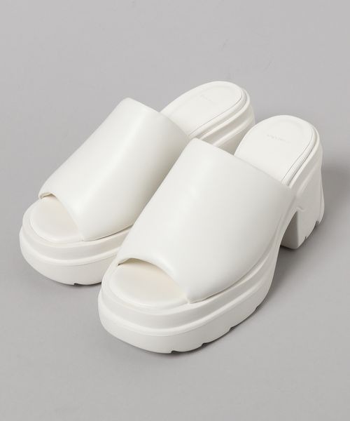 JEANASIS（ジーナシス）の「パファーアツゾコヒールサンダル/191575（サンダル・レディース・イエロー/ブラック/ホワイト・MEDIUM/LARGE）」の8枚目の写真