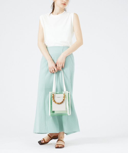 LOWELL things（ロウェル　シングス）の「Lucent/クリアバーチカル2WAYBAG（トートバッグ・レディース・ブラック/ホワイト/ブラウン・フリー）」の7枚目の写真