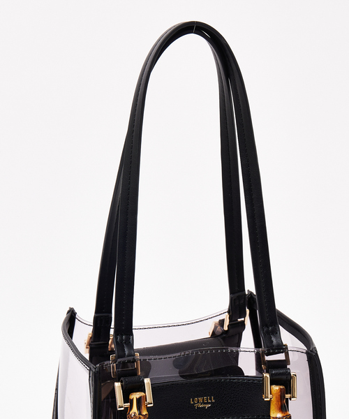 LOWELL things（ロウェル　シングス）の「Lucent/クリアバーチカル2WAYBAG（トートバッグ・レディース・ブラック/ホワイト/ブラウン・フリー）」の12枚目の写真