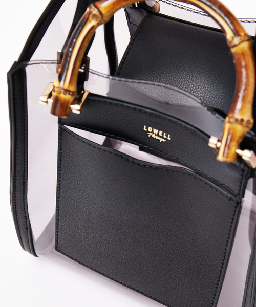LOWELL things（ロウェル　シングス）の「Lucent/クリアバーチカル2WAYBAG（トートバッグ・レディース・ブラック/ホワイト/ブラウン・フリー）」の13枚目の写真