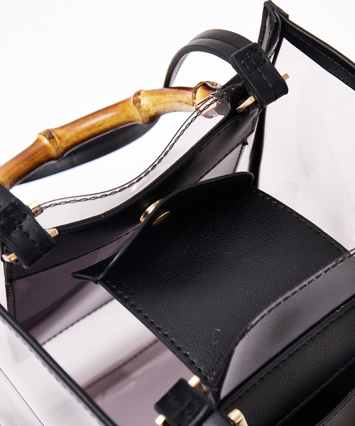 LOWELL things（ロウェル　シングス）の「Lucent/クリアバーチカル2WAYBAG（トートバッグ・レディース・ブラック/ホワイト/ブラウン・フリー）」の14枚目の写真