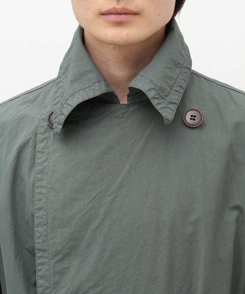 EDIFICE（エディフィス）の「【HUM VENT / ヒューベント】ALGA TRENCH COAT（トレンチコート・メンズ・ネイビー/グリーン・2）」の9枚目の写真