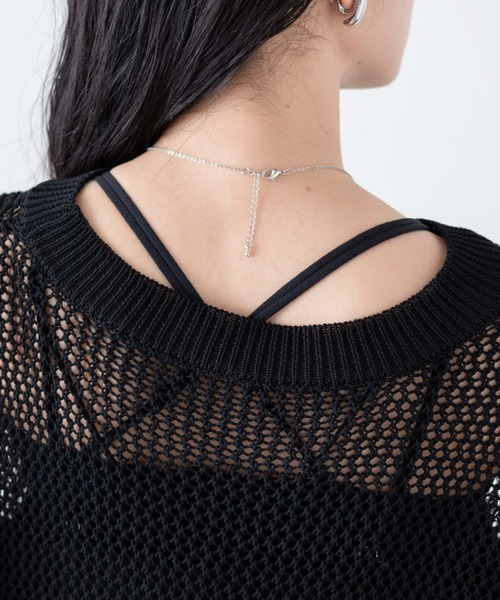 WEGO（ウィゴー）の「WEGO/ショートメッシュニットプルオーバー（ニット/セーター・レディース・ブラック/ブラック系その他5/ブラウン・FREE）」の18枚目の写真