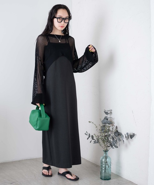 WEGO（ウィゴー）の「WEGO/ショートメッシュニットプルオーバー（ニット/セーター・レディース・ブラック/ブラック系その他5/ブラウン・FREE）」の7枚目の写真