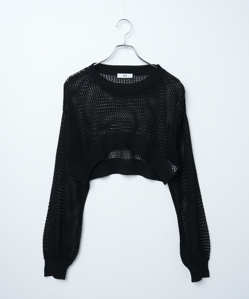 WEGO（ウィゴー）の「WEGO/ショートメッシュニットプルオーバー（ニット/セーター・レディース・ブラック/ブラック系その他5/ブラウン・FREE）」の22枚目の写真