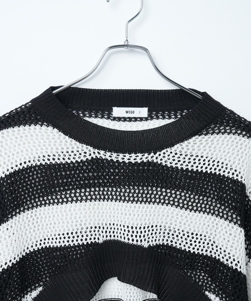 WEGO（ウィゴー）の「WEGO/ショートメッシュニットプルオーバー（ニット/セーター・レディース・ブラック/ブラック系その他5/ブラウン・FREE）」の8枚目の写真