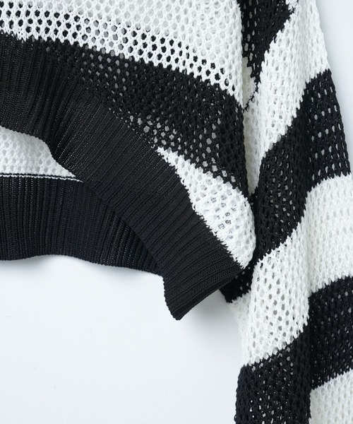 WEGO（ウィゴー）の「WEGO/ショートメッシュニットプルオーバー（ニット/セーター・レディース・ブラック/ブラック系その他5/ブラウン・FREE）」の14枚目の写真