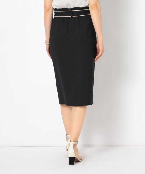 NOLLEY’S Sophi(ノーリーズソフィ)の「バイカラーラップタイトスカート(スカート・レディース・ブラック/ベージュ/グレイッシュブルー/サーモンピンク・38/36/34/40)」の19枚目の写真