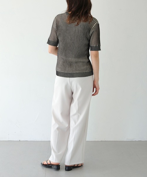VTWELVE ストライプ ニットセーター ストライプVネックニット 2COLOR - virstyle | 60% - アジア