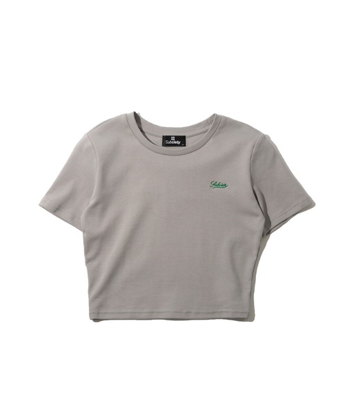 Subciety（サブサエティ）の「CROPPED TINY TEE（Tシャツ/カットソー・レディース・ホワイト/ブラック/グリーン/グレー・LARGE/SMALL/MEDIUM）」の10枚目の写真
