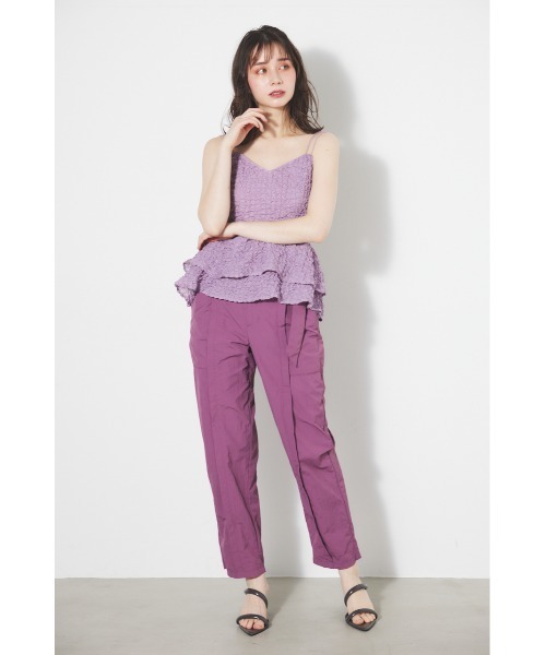 rienda（リエンダ）の「オーバーポケットナイロンパンツ 春服（カーゴパンツ・レディース・ホワイト/パープル/ブラック・SMALL/MEDIUM/X-SMALL）」の7枚目の写真