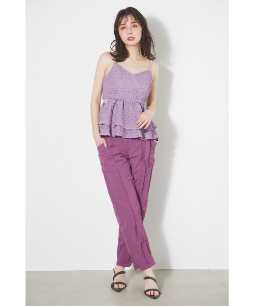 rienda（リエンダ）の「オーバーポケットナイロンパンツ 春服（カーゴパンツ・レディース・ホワイト/パープル/ブラック・SMALL/MEDIUM/X-SMALL）」の8枚目の写真