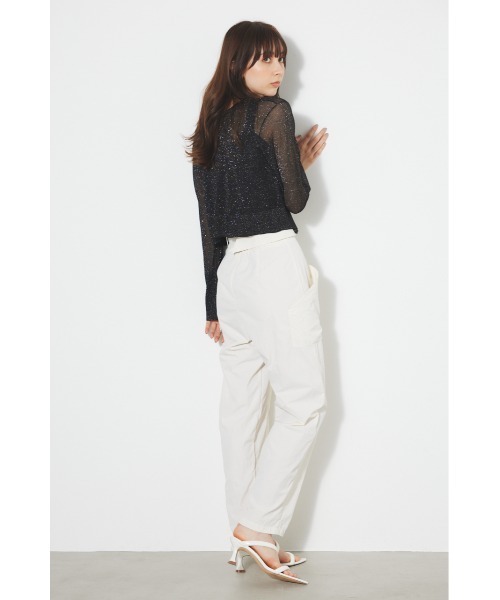 rienda（リエンダ）の「オーバーポケットナイロンパンツ 春服（カーゴパンツ・レディース・ホワイト/パープル/ブラック・SMALL/MEDIUM/X-SMALL）」の14枚目の写真